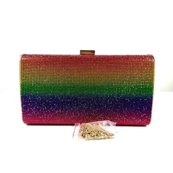 NWT Mini bag Glamour Crystal Evening Clutch Purse - Picture 3 of 8